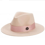 Pink Wool Fedora Hat
