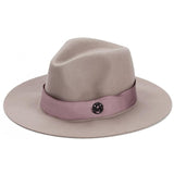 Pink Wool Fedora Hat