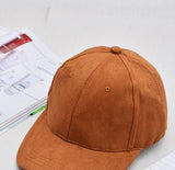 Plain Suede Baseball Cap