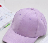 Plain Suede Baseball Cap