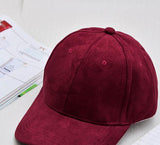 Plain Suede Baseball Cap