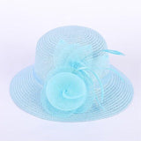 Silk Wrapped Yarn Big Hat