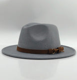 Wool Fedora Hat With Leather Ribbon