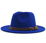 Wool Fedora Hat With Leather Ribbon