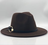 Wide Brim Wool Fedora Hat