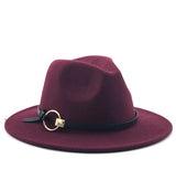 Wide Brim Wool Fedora Hat