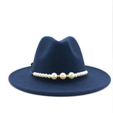 Pearls Belt Vintage Trilby Wool Hat