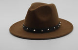 Fedora Hat With Leather Rivet