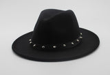 Fedora Hat With Leather Rivet