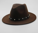 Fedora Hat With Leather Rivet