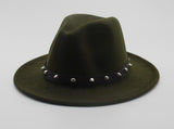 Fedora Hat With Leather Rivet