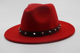 Fedora Hat With Leather Rivet