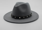 Fedora Hat With Leather Rivet