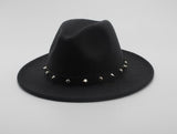 Fedora Hat With Leather Rivet