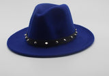 Fedora Hat With Leather Rivet