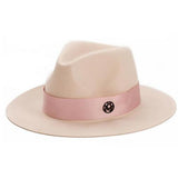 Pink Wool Fedora Hat