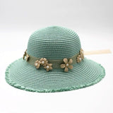 Lace Webbing Summer Straw Hat