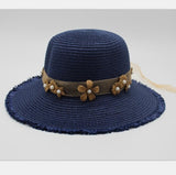 Lace Webbing Summer Straw Hat