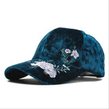 Flowers Embroidery Baseball Cap