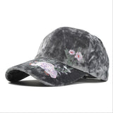 Flowers Embroidery Baseball Cap