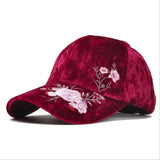 Flowers Embroidery Baseball Cap
