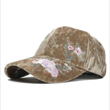 Flowers Embroidery Baseball Cap