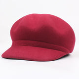 Octagonal Adjustable Wool Beret